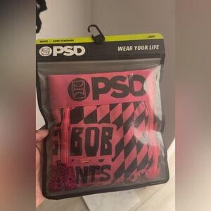 PSD Pink and Black Graphic Boxer Briefs